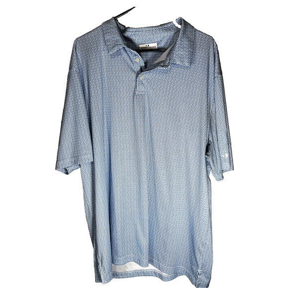 Grand Slam Shirt Mens 2XL Blue Polo Stripe Short Sleeve Golf Performance - Picture 1 of 7